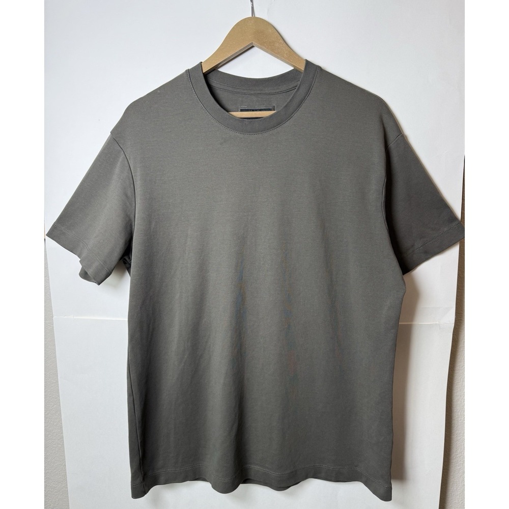 Porter & Ash Comfort Fit Dark Green Short Sleeve Cotton Crewneck T Shirt Large